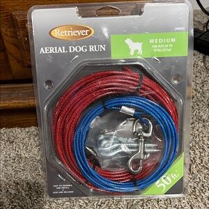 Aerial Dog Run - Red and Blue